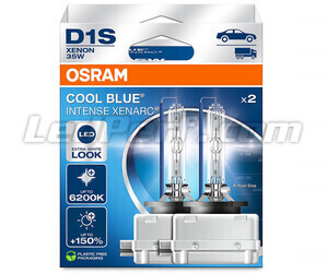 Par de bombillas de xenón D1S Osram Xenarc Cool Blue Intense 6200K en su empaque - 66140CBN-2HB