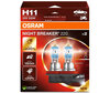 Lámparas H11 OSRAM Night Breaker® 220 - 64211NB220-2HB -Duo Box