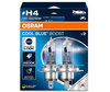 Bombillas H4 Osram Cool Blue Boost 5500K efecto xenón ref : 62210CBB-2HB en un envase de 2 bombillas