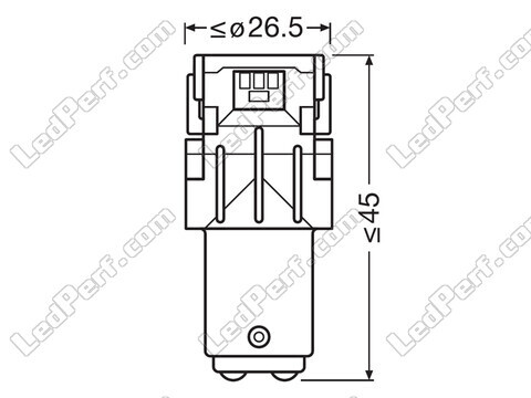 Bombillas de LED naranjas P21/5W Osram LEDriving® SL - BAY15d