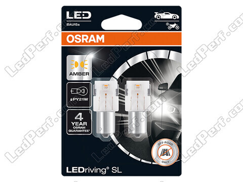 Bombillas de LED naranjas PY21W Osram LEDriving® SL - BAU15s