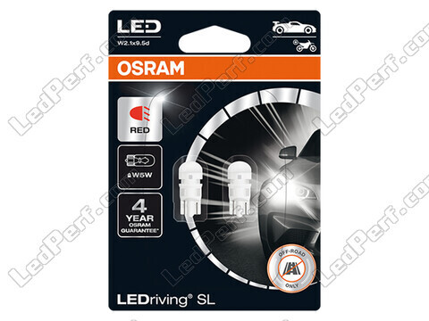 Bombillas de LED W5W Osram LEDriving® SL Rojas - W2.1x9.5d