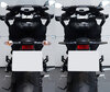 Comparativa antes y después de la instalación Intermitentes LED dinámicos + luces de freno para Kawasaki VN 900 Custom