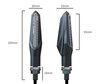 Dimensiones de los intermitentes LED dinámicos 3 en 1 para Triumph Trophy 1200 (1996 - 2002)