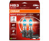 Pack de 2 bombillas HB3 Osram Night Breaker Laser +150% - 9005NL-2HB