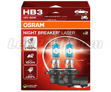 Pack de 2 bombillas HB3 Osram Night Breaker Laser +150% - 9005NL-2HB